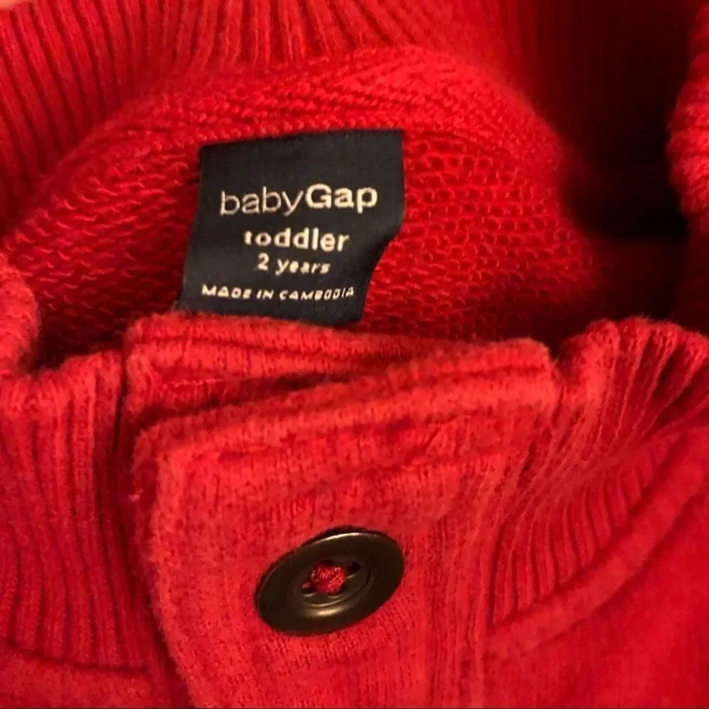 Baby Gap Mock Neck mid-Button Up Sweatshirt